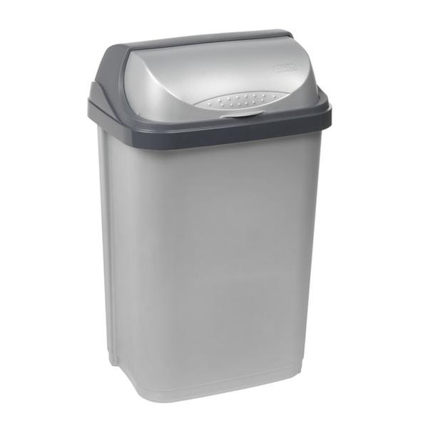 Koš odpadkový výklopný 25lRolltop stříbr | Úklidové a ochranné pomůcky - Vědra, kýble a odpadkové koše